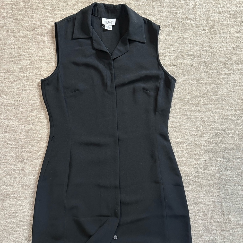 Vintage Ann Taylor LOFT Sculpted Vest Maxi Long Dress